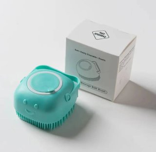 Cepillo para mascotas con dispensador de jabón