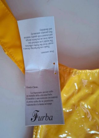 Borsa mare gialla nuova con cartellino