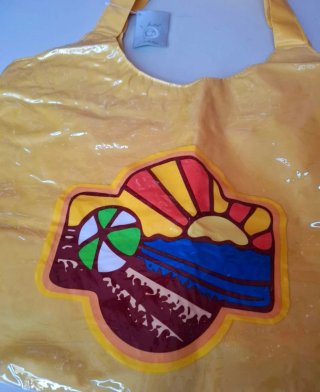 Borsa mare gialla nuova con cartellino