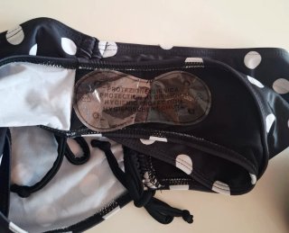 Bikini lunares negro y blanco
