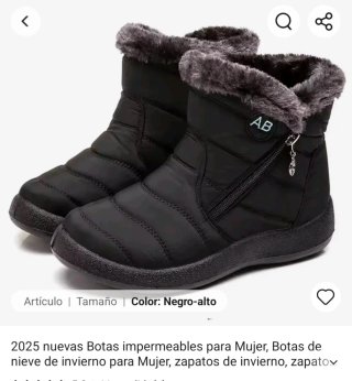 BOTAS NEGRAS IMPERMEABLES TALLA 39