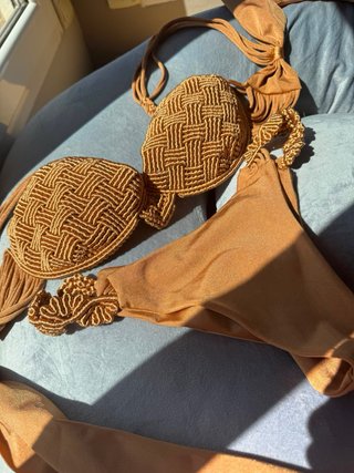 BIKINI MACRAMÉ DE LUJO — Licra Satinada (NUEVO)