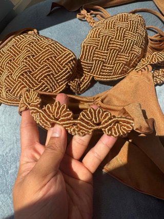 BIKINI MACRAMÉ DE LUJO — Licra Satinada (NUEVO)
