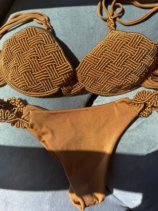 BIKINI MACRAMÉ DE LUJO — Licra Satinada (NUEVO)