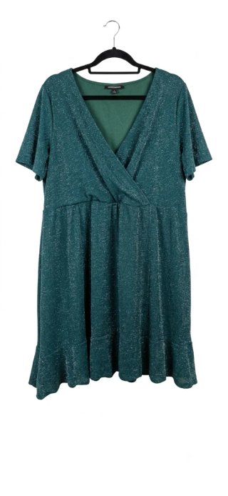 Vestido verde brillante talla curvy