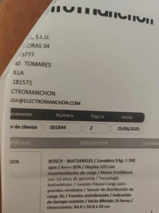 Lavadora Bosch Serie 6 9kg como nueva!