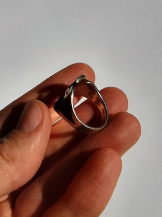 Anillo Plata Diseño Abstracto Multicolor