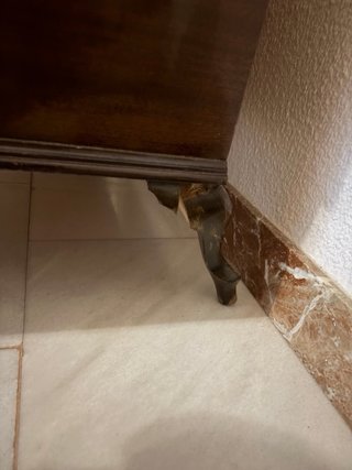 Mueble tocador antiguo madera y cristal