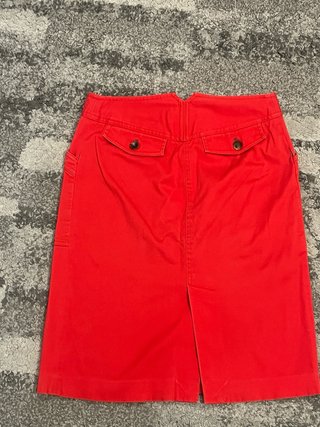 Falda Carolina Herrera Roja Talla 8