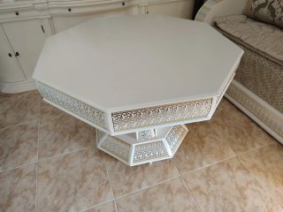 Sofá Marroquí Beige y Dorado