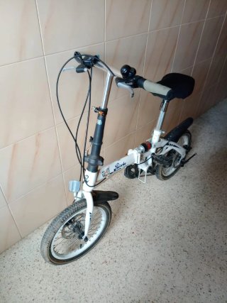 Bicicleta Plegable Blanca