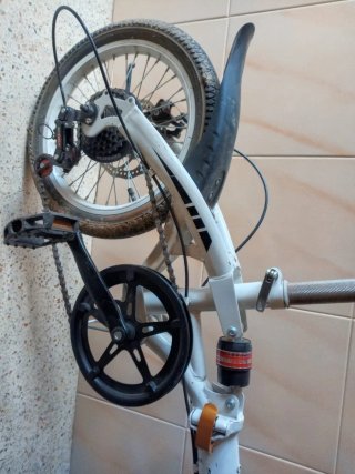 Bicicleta Plegable Blanca
