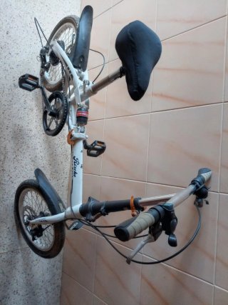 Bicicleta Plegable Blanca