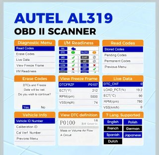 Autel AutoLink AL319 OBDII/EOBD  Leer / Borrar DTC