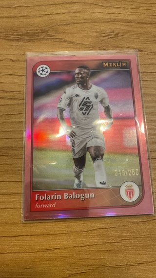 Cartas de futbol numeradas