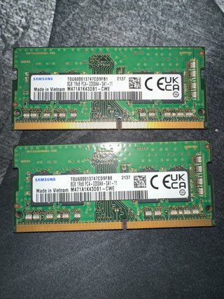 2x 8GB DDR4 SO-DIMM 3200MHz RAM Samsung
