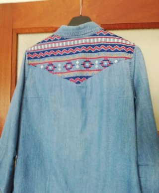 Camicia jeans H&M ricami etnici