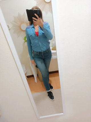 Camicia jeans H&M ricami etnici