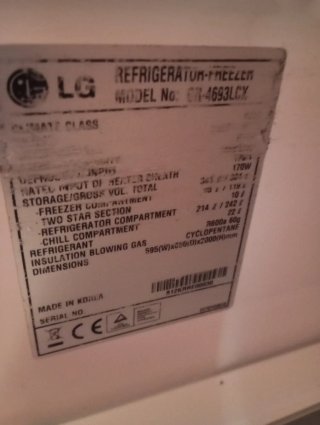 Leja Frigorífico LG, leja,arriba o leja zona cero