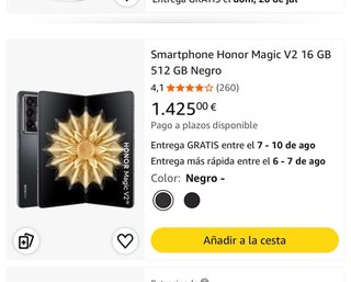 Honor Magic V2 512GB Negro