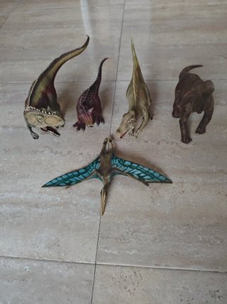 Lote Dinosaurios Schleich/Papo + Cueva y extras