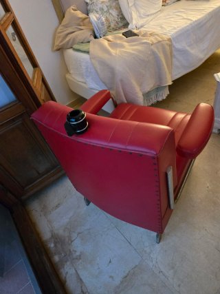 Sillón Vintage Rojo Estilo Bauhaus