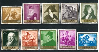 Serie Goya 1958 Edifil 1210/19 R30.3