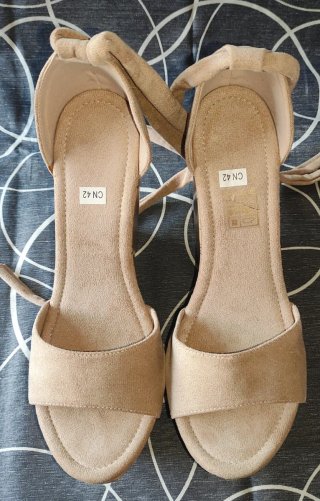 Sandalias Cuña Plataforma Corcho Beige