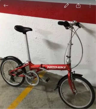 Bicicleta Plegable Nishiki Roja