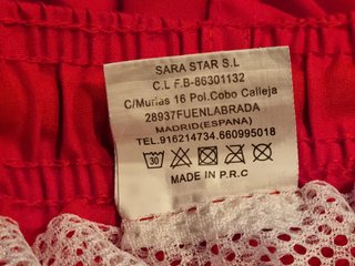 Bañador Sarastar Rojo Talla L