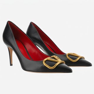 Tacchi Valentino Neri con Dettaglio Dorato