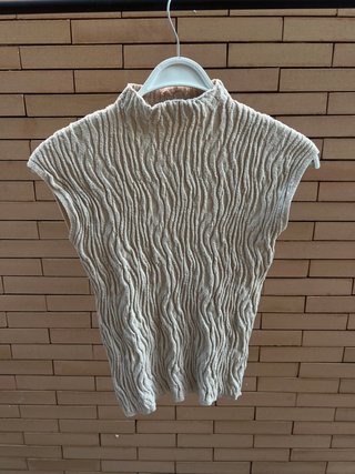 2 Top ZARA tejido de punto color beige