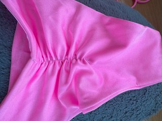 Bikini Macramé Lujo Rosa Nuevo con hombreras