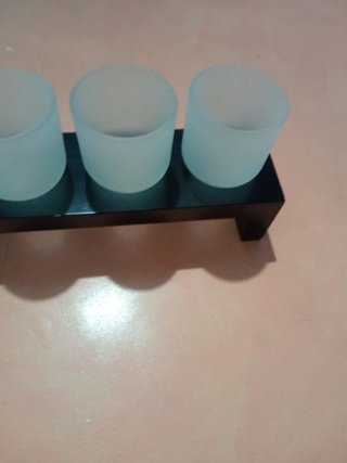 Set de 4 chupitos con base de madera
