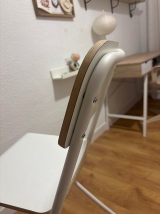 Silla alta plegable Ikea blanco