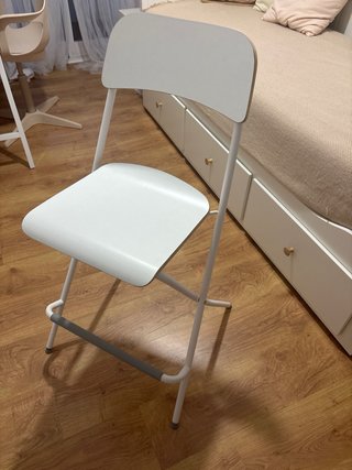 Silla alta plegable Ikea blanco