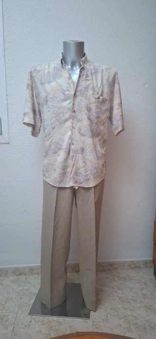 Conjunto Camisa y Pantalón Beige
