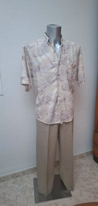 Conjunto Camisa y Pantalón Beige