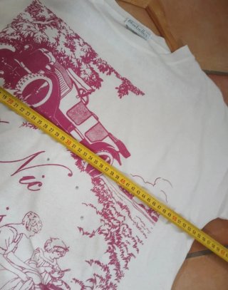 T-shirt Bluebells bianca stampa vintage