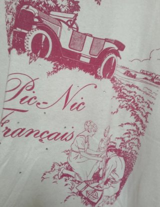 T-shirt Bluebells bianca stampa vintage