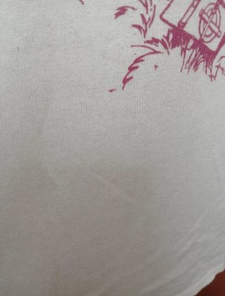 T-shirt Bluebells bianca stampa vintage