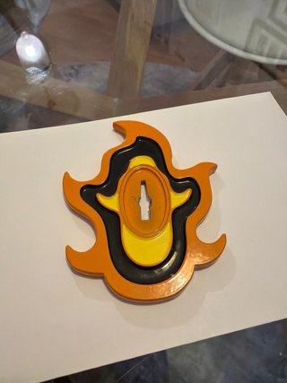 Tsuba Rengoku Acero Macizo Kimetsu no Yaiba