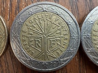 Monedas 1 Euro y 2 Euros Conmemorativas 1999