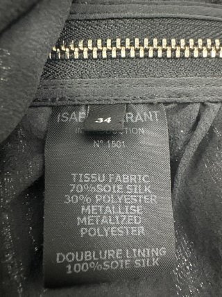 Falda Isabel Marant Negra y Plateada