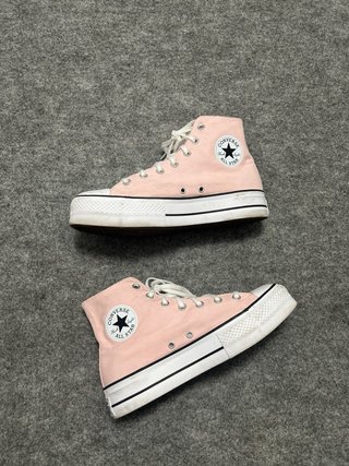 Zapatillas Converse plataforma rosa