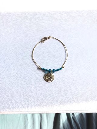 Set orecchini e bracciale oro e turchese
