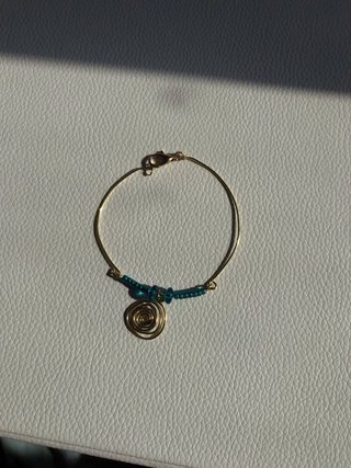 Set orecchini e bracciale oro e turchese