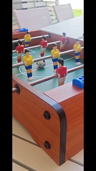 Futbolín portátil para niños