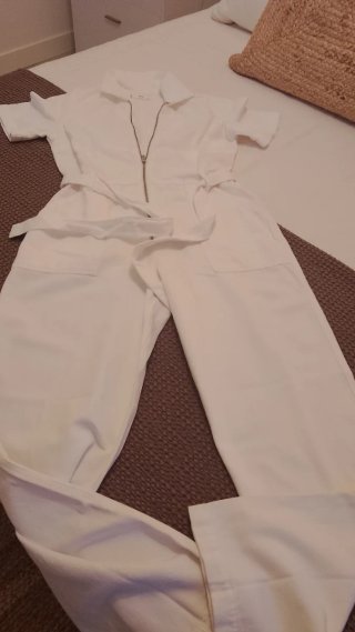 Mono vaquero blanco Mango Talla L