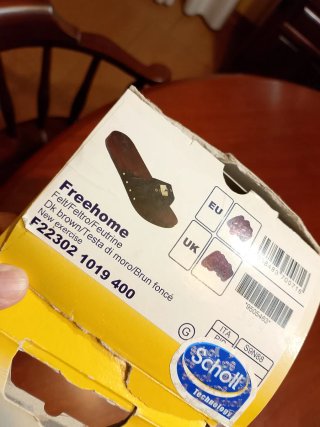 Zoccoli Scholl beige/marrone mai usati